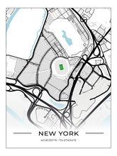 Football Stadion Map Poster New York