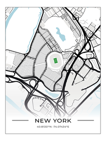 Football Stadion Map Poster New York