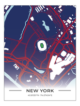 Football Stadion Map Poster New York