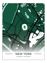 Football Stadion Map Poster New York