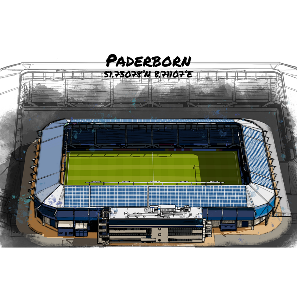 Stadion Poster Paderborn Art Print