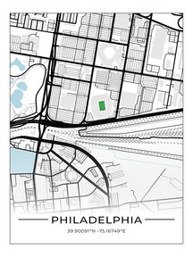 Football Stadion Map Poster Philadelphia