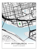 Football Stadion Map Poster Pittsburgh