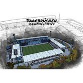 Stadion Poster Saarbrücken Art Print