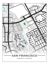 Football Stadion Map Poster San Francisco