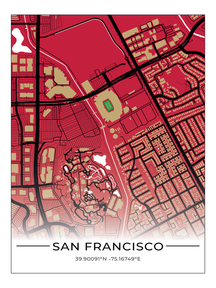 Football Stadion Map Poster San Francisco