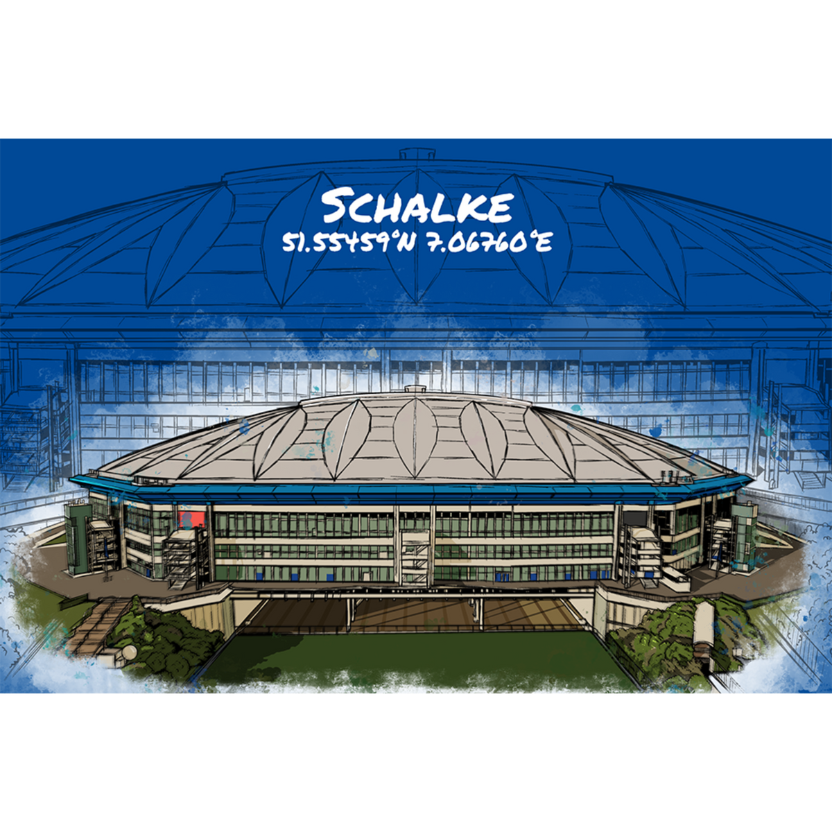 Stadion Poster Schalke Art Print