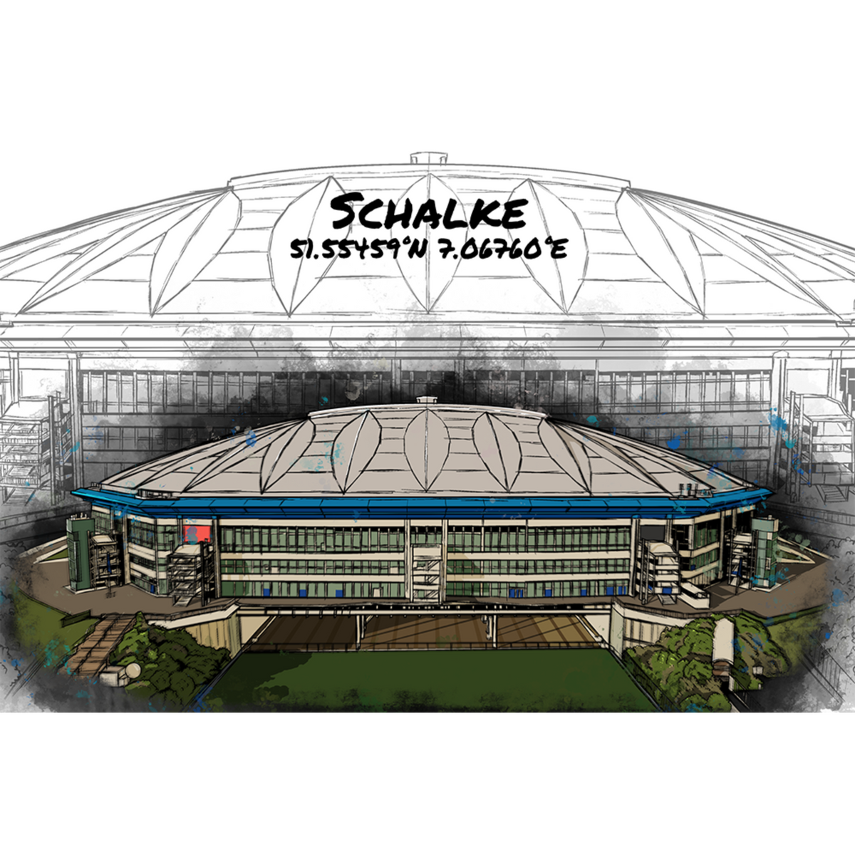 Stadion Poster Schalke Art Print
