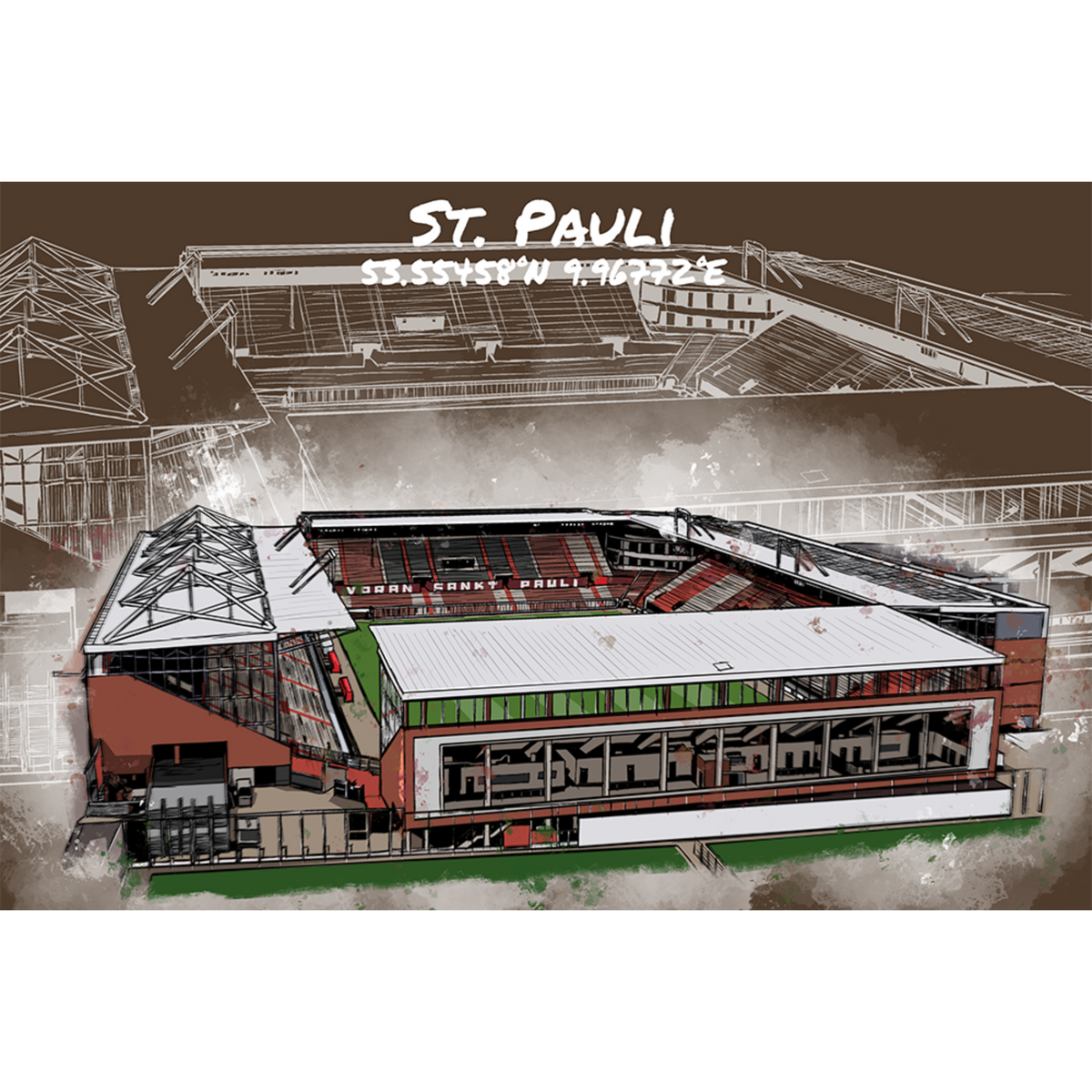 Stadion Poster St. Pauli Art Print
