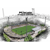 Stadion Poster München Art Print