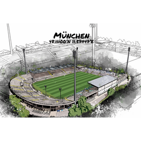 Stadion Poster München Art Print