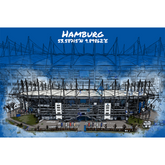 Stadion Poster Hamburg Art Print