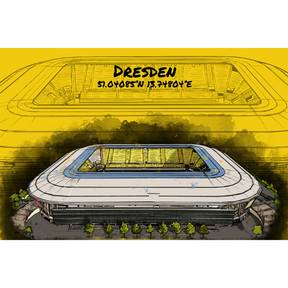 Stadion Poster Dresden Art Print
