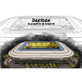 Stadion Poster Dresden Art Print