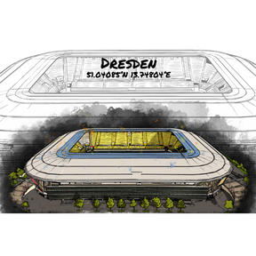 Stadion Poster Dresden Art Print