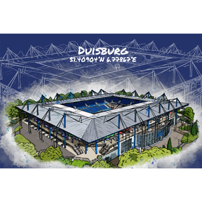 Stadion Poster Duisburg Art Print