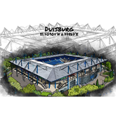 Stadion Poster Duisburg Art Print