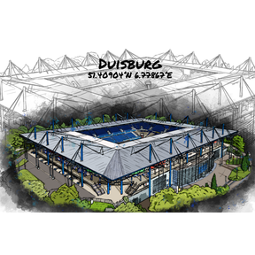 Stadion Poster Duisburg Art Print