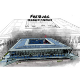 Stadion Poster Freiburg Art Print