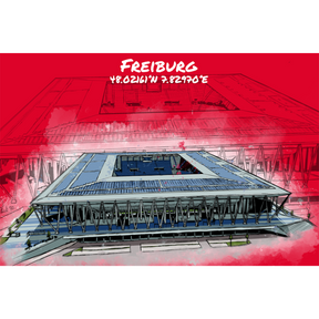 Stadion Poster Freiburg Art Print