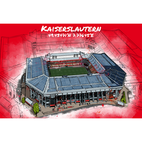 Stadion Poster Kaiserslautern Art Print