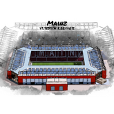 Stadion Poster Mainz Art Print