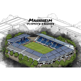 Stadion Poster Mannheim Art Print