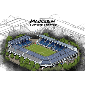 Stadion Poster Mannheim Art Print