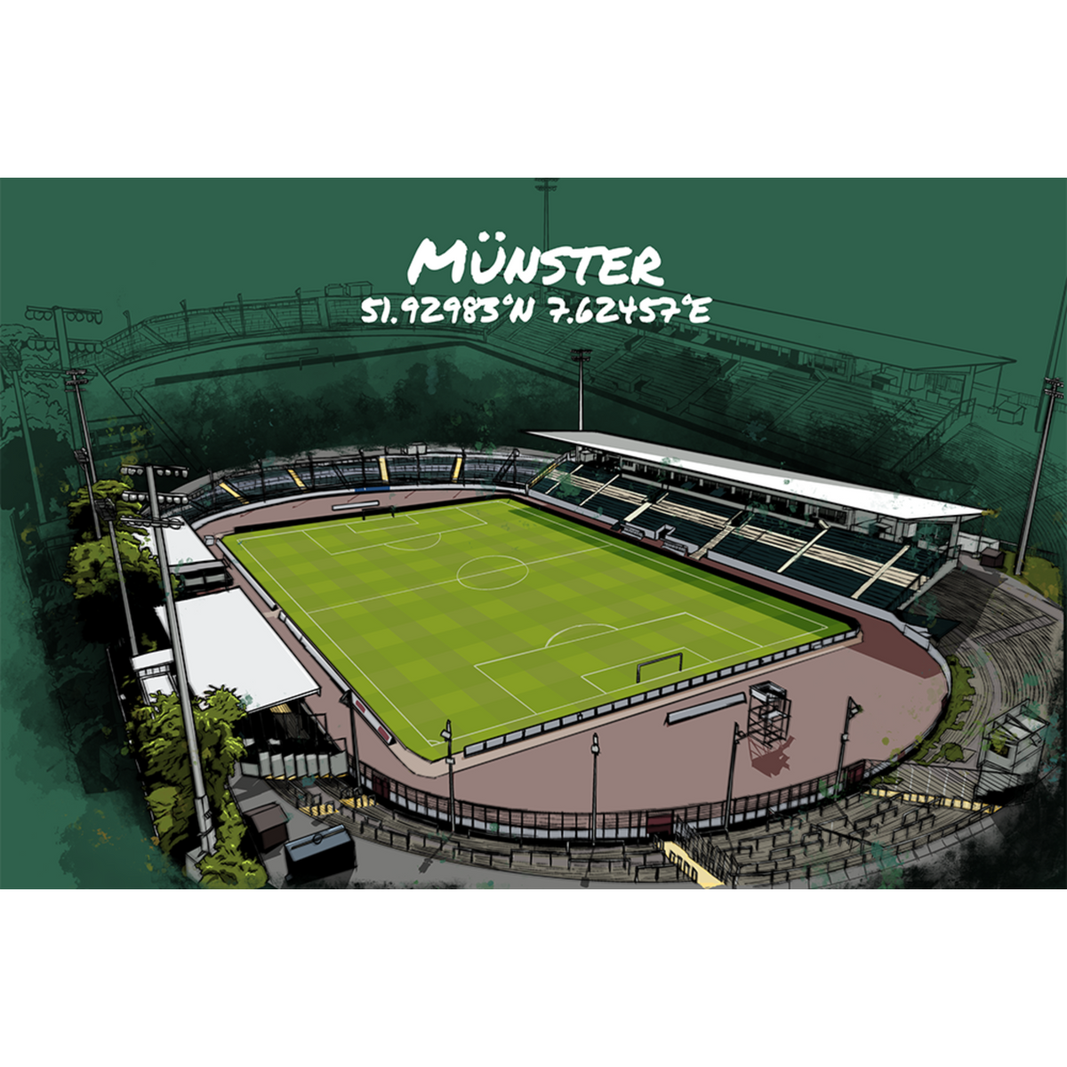 Stadion Poster Münster Art Print