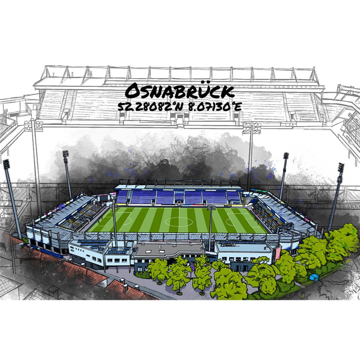 Stadion Poster Osnabrück Art Print