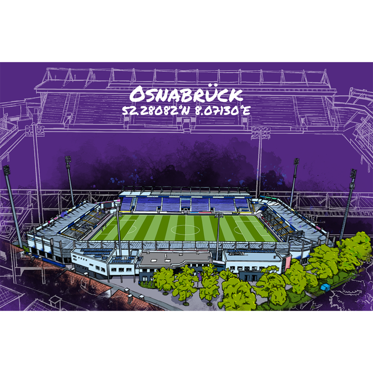 Stadion Poster Osnabrück Art Print