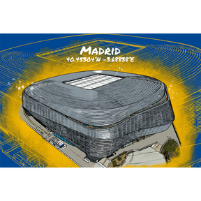 Stadion Poster Madrid Art Print - Nach Umbau