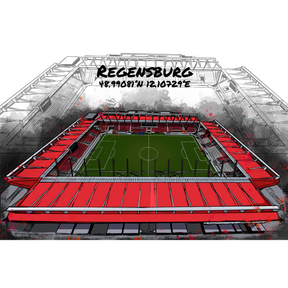 Stadion Poster Regensburg Art Print