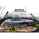 Stadion Poster Rostock Art Print
