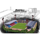 Stadion Poster Krefeld Art Print