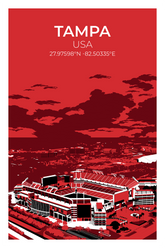 Stadion Illustration Poster Tampa