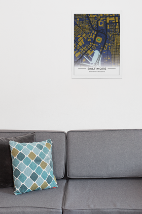 Football Stadion Map Poster Baltimore