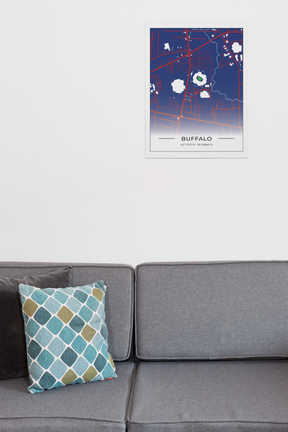 Football Stadion Map Poster Buffalo