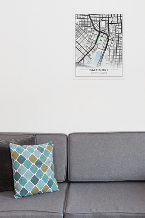 Football Stadion Map Poster Baltimore