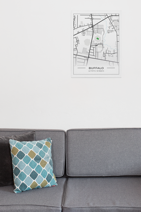 Football Stadion Map Poster Buffalo