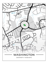 Football Stadion Map Poster Washington