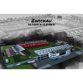 Stadion Poster Zwickau Art Print