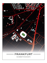 Stadion Poster Frankfurt, Fußball Karte, Fußball Poster