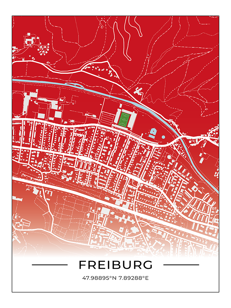 Stadion Poster Freiburg - "Altes" Stadion