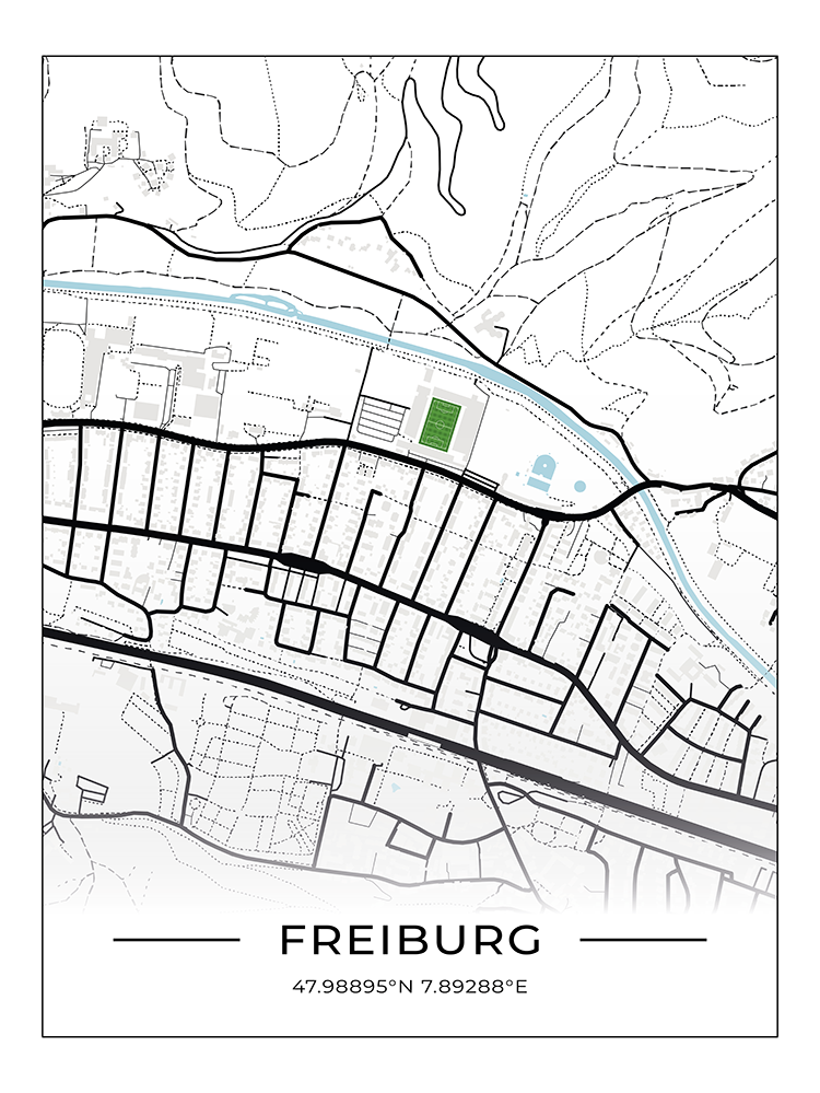 Stadion Poster Freiburg - "Altes" Stadion