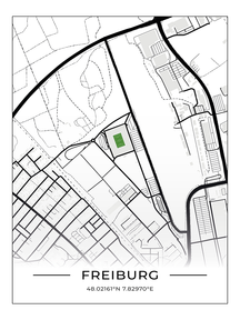 Stadion Poster Freiburg, Fußball Karte, Fußball Poster