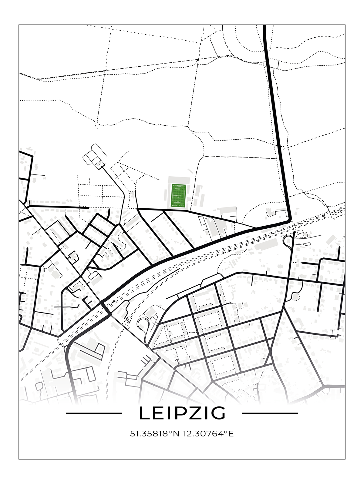 Stadion Poster Leipzig - Alfred-Kunze-Sportpark