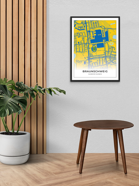 Stadion Poster Braunschweig, Fußball Karte, Fußball Poster