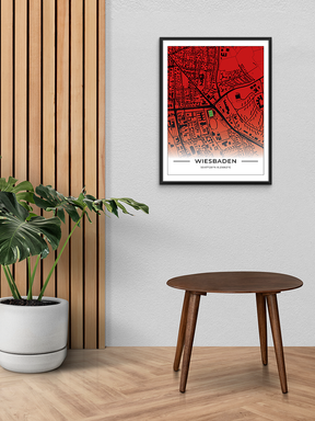 Stadion Poster Wiesbaden, Fußball Karte, Fußball Poster