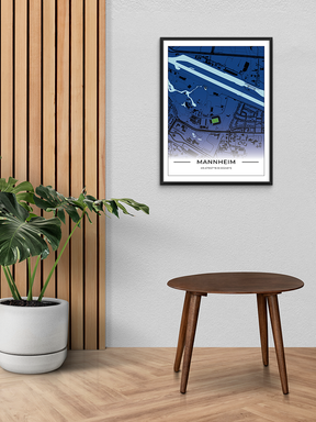 Stadion Poster Mannheim, Fußball Karte, Fußball Poster
